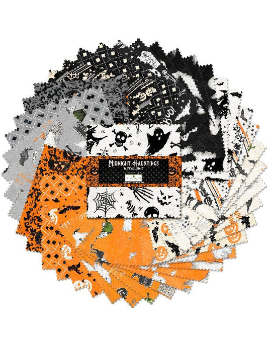 Midnight Hauntings Halloween Quilt Fabric Layer Cake by Wilmington Prints 518 858 518 - Jammin Threads