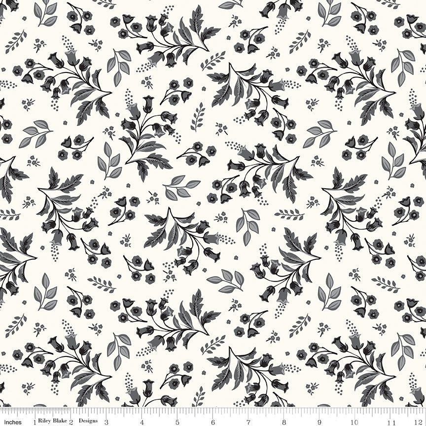 Midnight Meadow Stems Cream Quilt Fabric by My Mind's Eye C15321 - CREAM - Jammin Threads