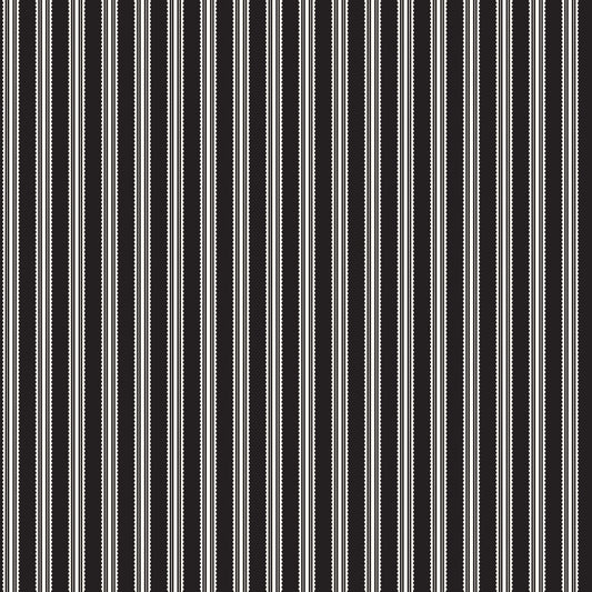 Midnight Meadow Stripes Black Quilt Fabric by My Mind's Eye C15323 - BLACK - Jammin Threads