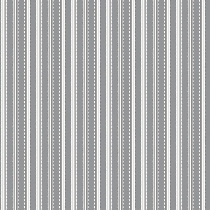 Midnight Meadow Stripes Gray Quilt Fabric by My Mind's Eye C15323 - GRAY - Jammin Threads