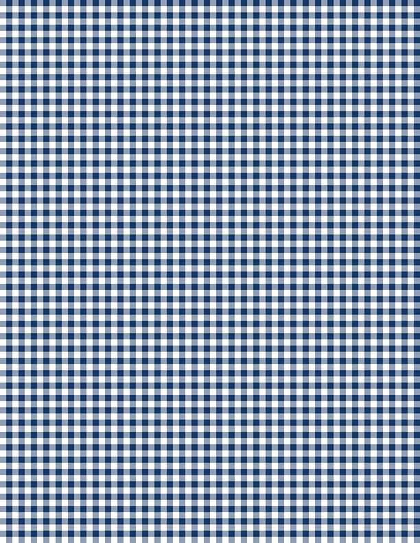 Mini Gingham Navy and White Quilt Fabric by Wilmington Prints - Jammin Threads