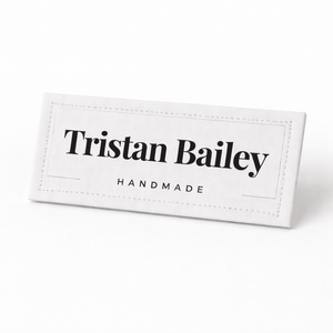 Minimalist Logo Quilt Label with Name Frame – Personalized 3x1" Handmade Label – Professional Modern Quilt Tag – 8 per Sheet - Jammin Threads