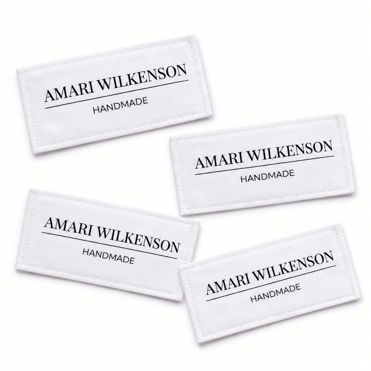 Modern Personalized Quilt Labels – Minimalist Handmade Quilt Label with Name - Jammin Threads