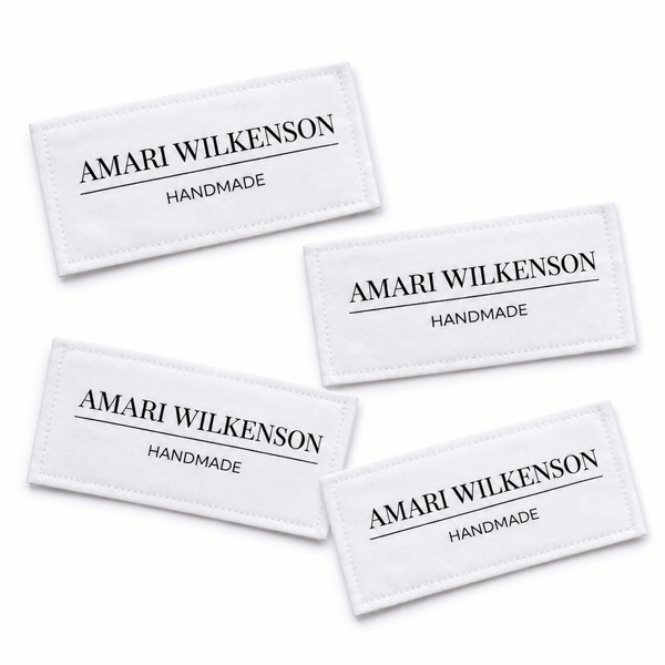 Modern Personalized Quilt Labels – Minimalist Handmade Quilt Label with Name - Jammin Threads