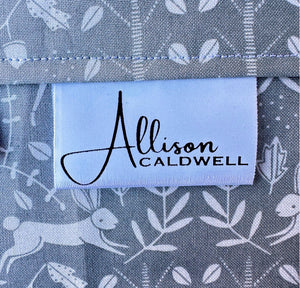Monogram Logo Satin Quilt Labels and Tags - Jammin Threads