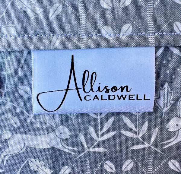 Monogram Logo Satin Quilt Labels and Tags - Jammin Threads