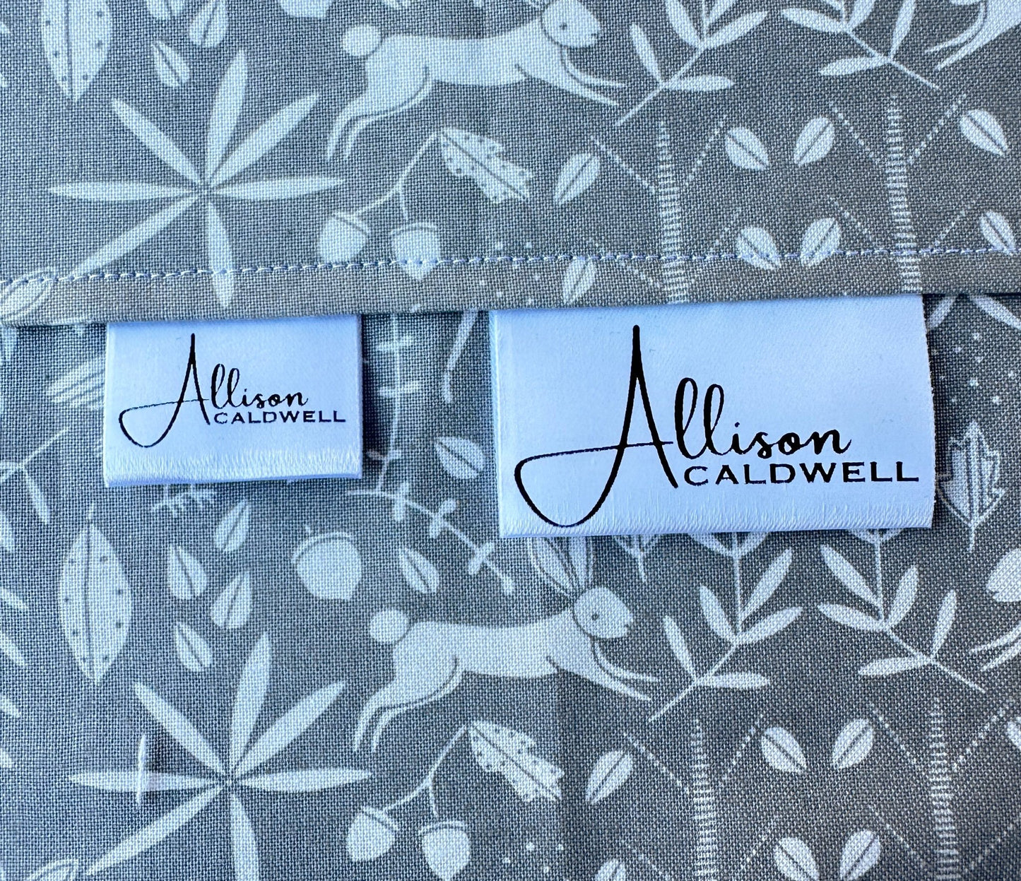 Monogram Logo Satin Quilt Labels and Tags - Jammin Threads