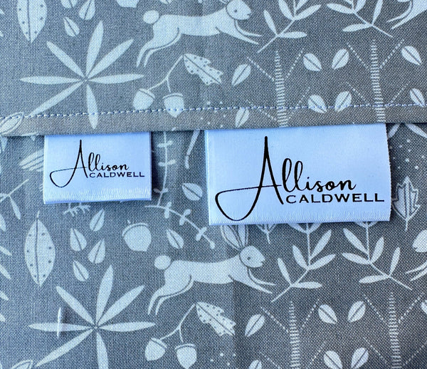 Monogram Logo Satin Quilt Labels and Tags - Jammin Threads