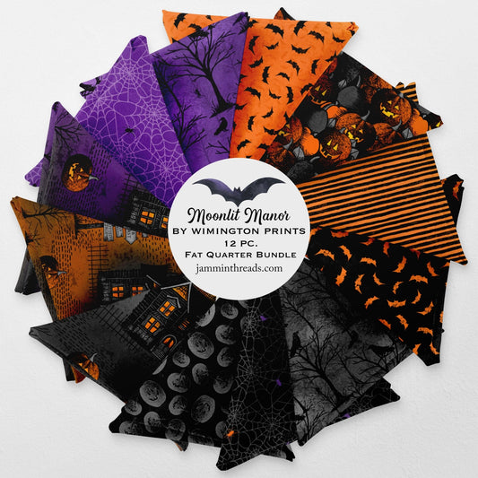 Moonlit Manor – 12 Piece Halloween Fat Quarter Bundle by Wilmington Prints - Jammin Threads