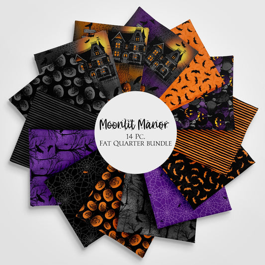 Moonlit Manor – 14 Piece Halloween Fat Quarter Bundle by Wilmington Prints - Jammin Threads