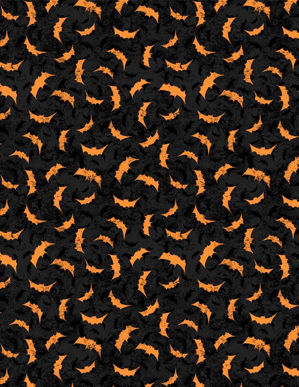 Moonlit Manor Bats Black Halloween Quilt Fabric by Wilmington Prints 3071 34014 998 - Jammin Threads