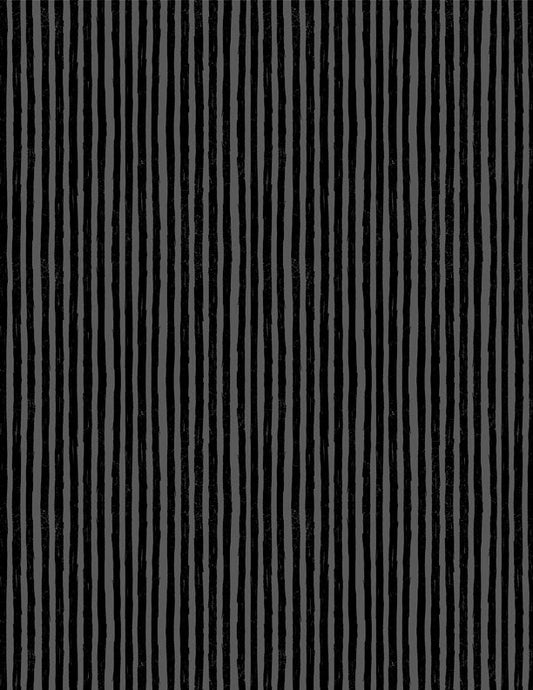 Moonlit Manor Stripes Black and Gray Halloween Quilt Fabric by Wilmington Prints 3071 34015 999 - Jammin Threads