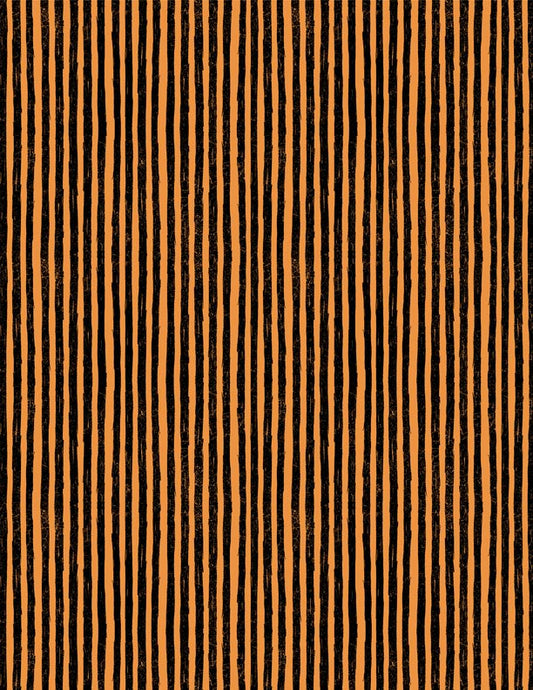 Moonlit Manor Stripes Black and Orange Halloween Quilt Fabric by Wilmington Prints 3071 34015 899 - Jammin Threads