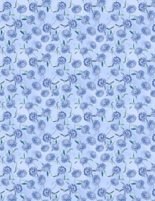 Morning Blooms Small Floral Toss Blue Quilt Fabric 1077 89276 447 - Jammin Threads