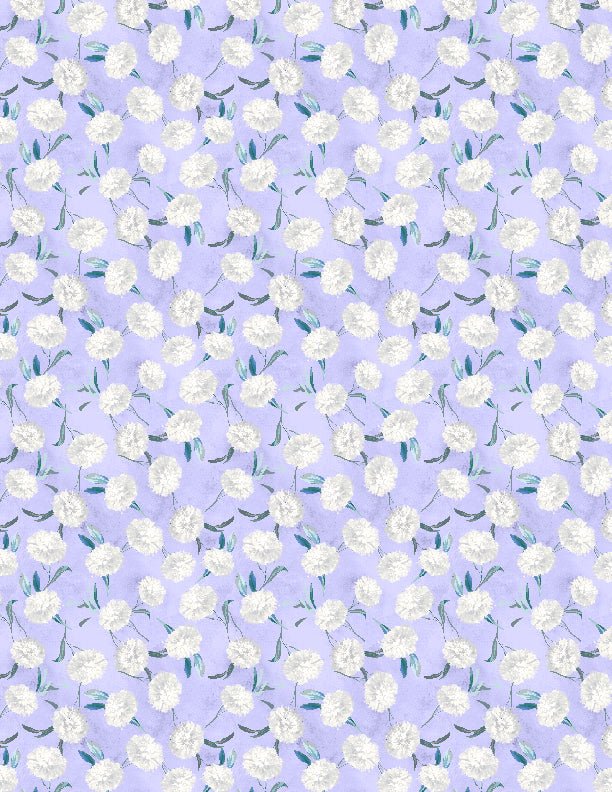 Morning Blooms Small Floral Toss Purle Quilt Fabric 1077 89276 617 - Jammin Threads