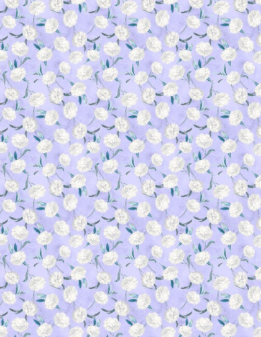 Morning Blooms Small Floral Toss Purle Quilt Fabric 1077 89276 617 - Jammin Threads