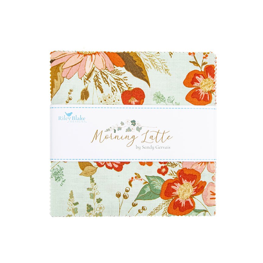 Morning Latte 5" Stacker by Sandy Gervais for Riley Blake Designs 5 - 16920 - 42 - Jammin Threads