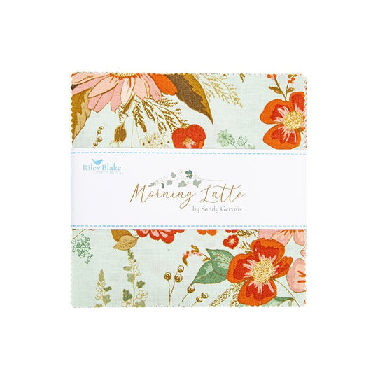 Morning Latte 5" Stacker by Sandy Gervais for Riley Blake Designs 5 - 16920 - 42 - Jammin Threads