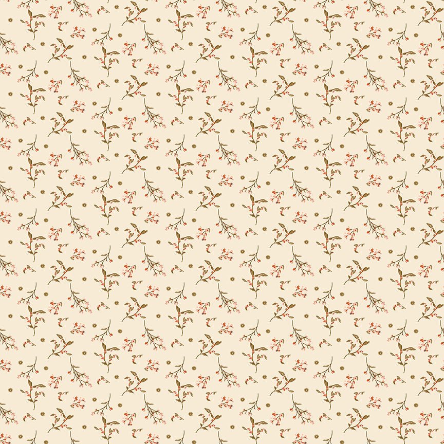 Morning Latte Quilt Fabric by Sandy Gervais Berries Latte C16925 - LATTE - Jammin Threads