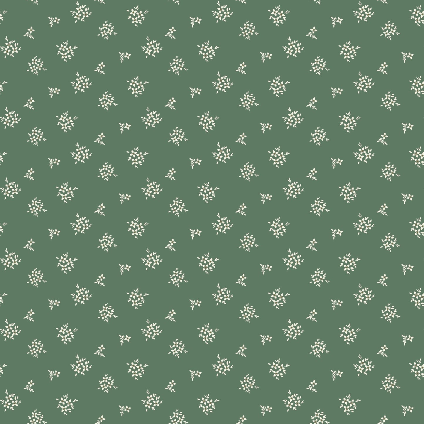 Morning Latte Quilt Fabric by Sandy Gervais Ditsy Green C16926 - GREEN - Jammin Threads