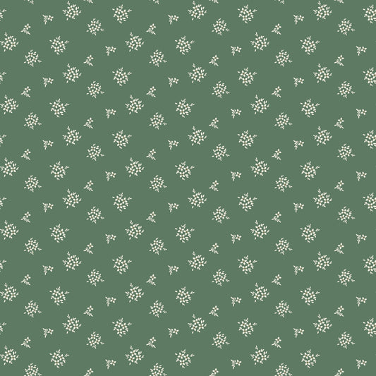 Morning Latte Quilt Fabric by Sandy Gervais Ditsy Green C16926 - GREEN - Jammin Threads