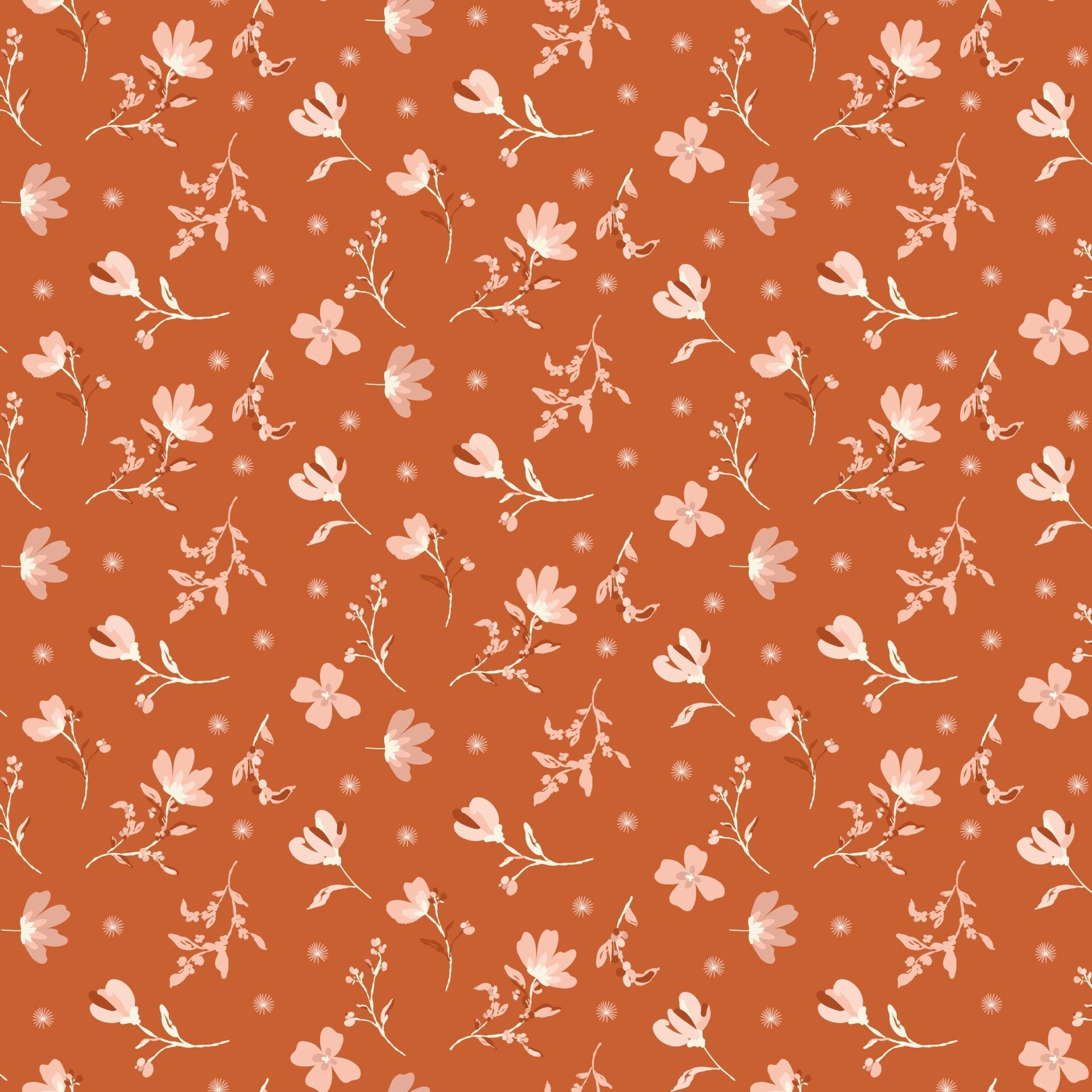 Morning Latte Quilt Fabric by Sandy Gervais Floral Spice C16921 - SPICE - Jammin Threads