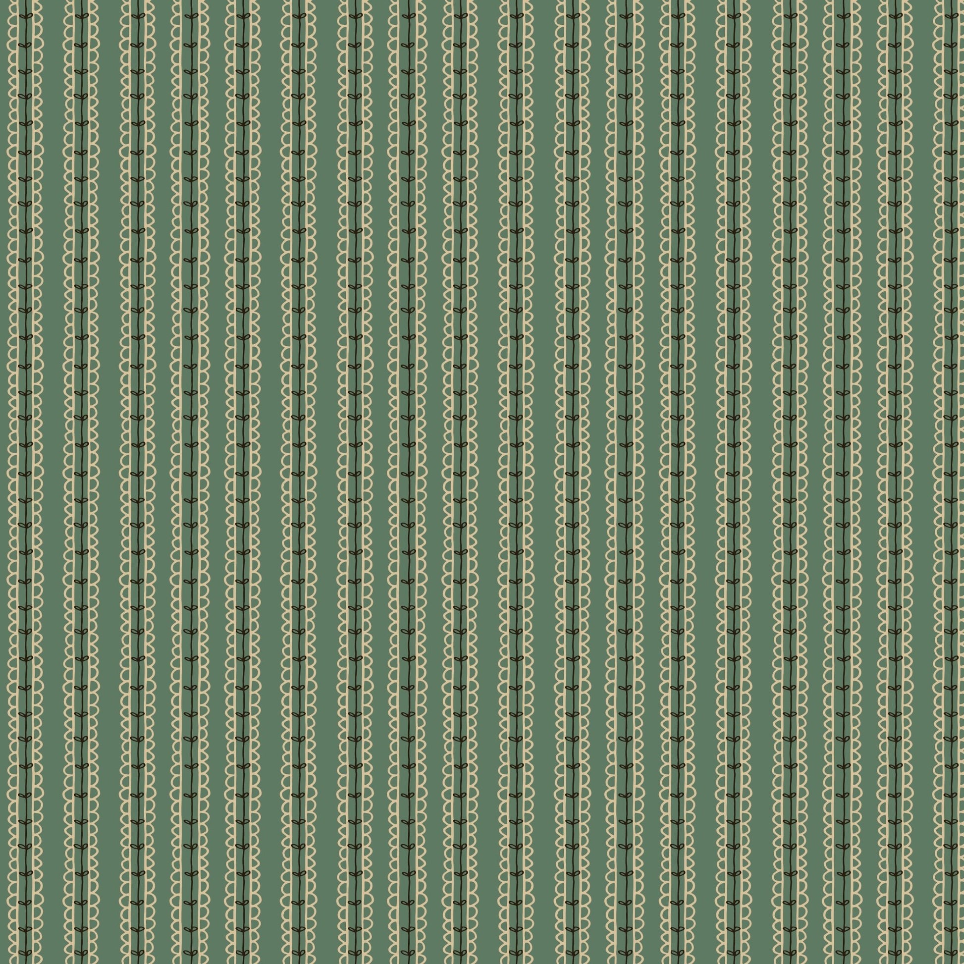 Morning Latte Quilt Fabric by Sandy Gervais Stripes Green C16927 - GREEN - Jammin Threads