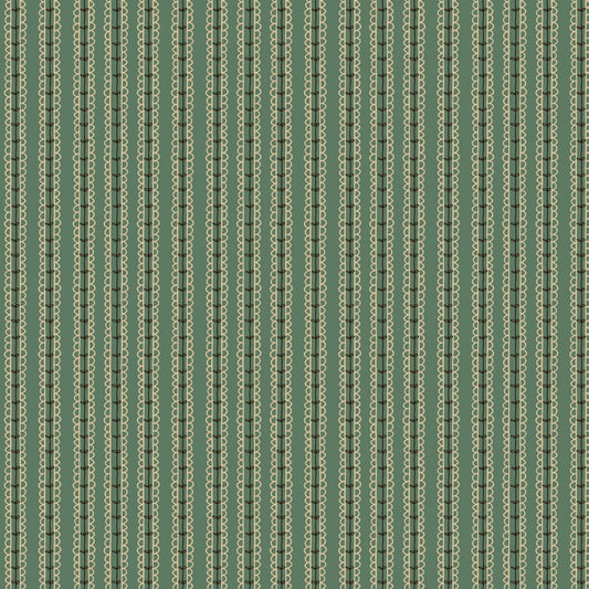 Morning Latte Quilt Fabric by Sandy Gervais Stripes Green C16927 - GREEN - Jammin Threads