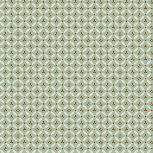 Morning Latte Quilt Fabric by Sandy Gervais Tile Aloe C16922 - ALOE - Jammin Threads