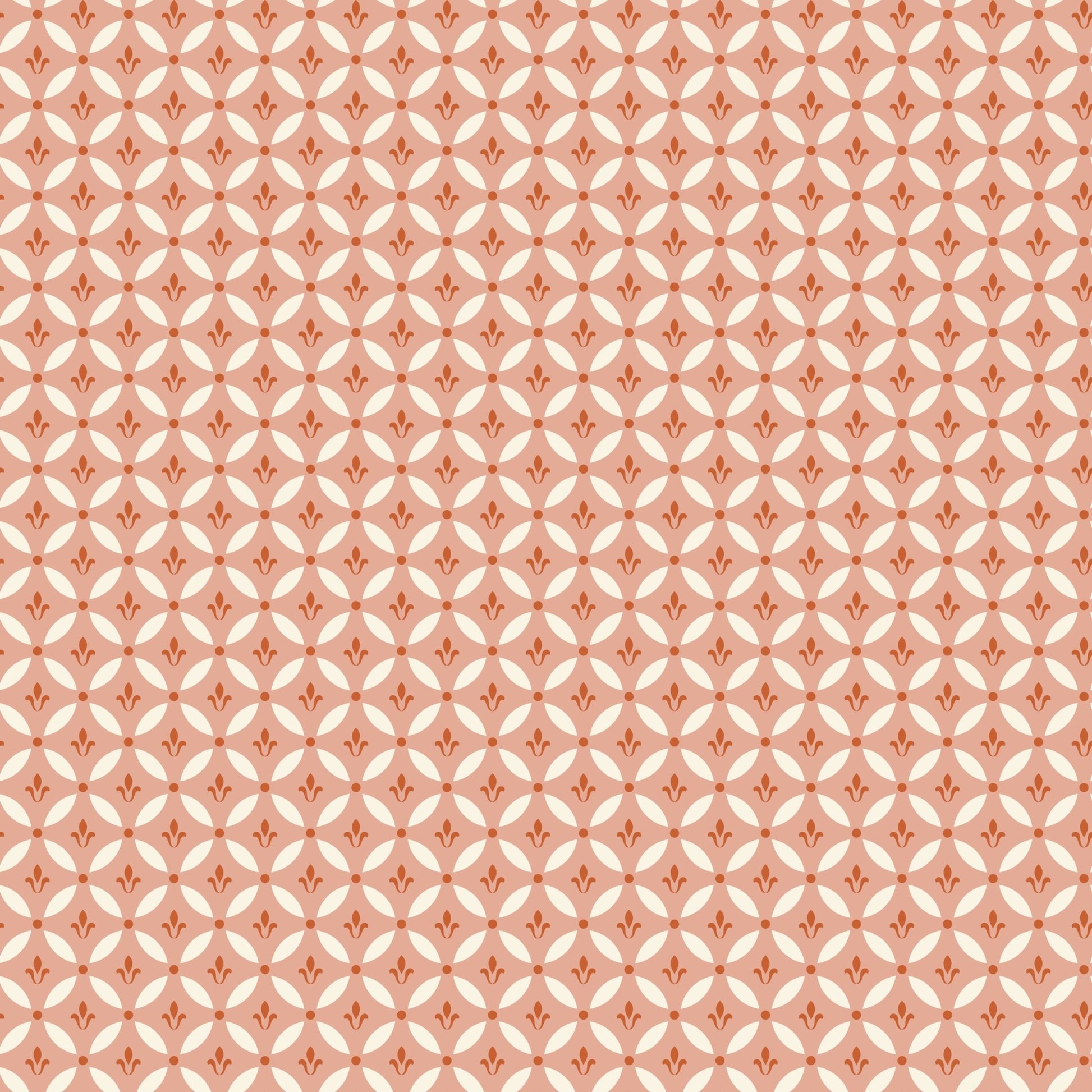 Morning Latte Quilt Fabric by Sandy Gervais Tile Pink C16922 - PINK - Jammin Threads