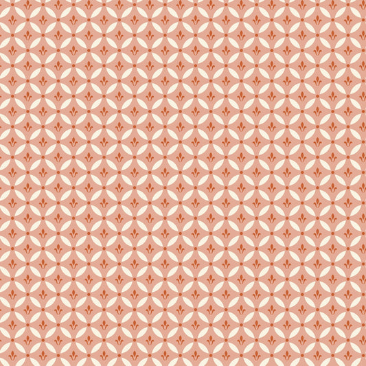 Morning Latte Quilt Fabric by Sandy Gervais Tile Pink C16922 - PINK - Jammin Threads