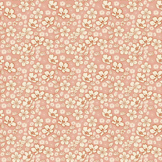 Morning Latte Quilt Fabric by Sandy Gervais Tonal Floral Pink C16923 - PINK - Jammin Threads