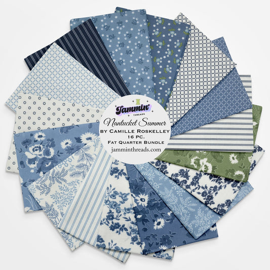 Nantucket Summer – 16 Pc Fat Quarter Bundle • Camille Roskelley for Moda Fabrics • Curated by Jammin’ Threads - Jammin Threads