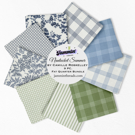 Nantucket Summer – 9 Pc Fat Quarter Bundle • Camille Roskelley for Moda Fabrics • Curated by Jammin’ Threads - Jammin Threads