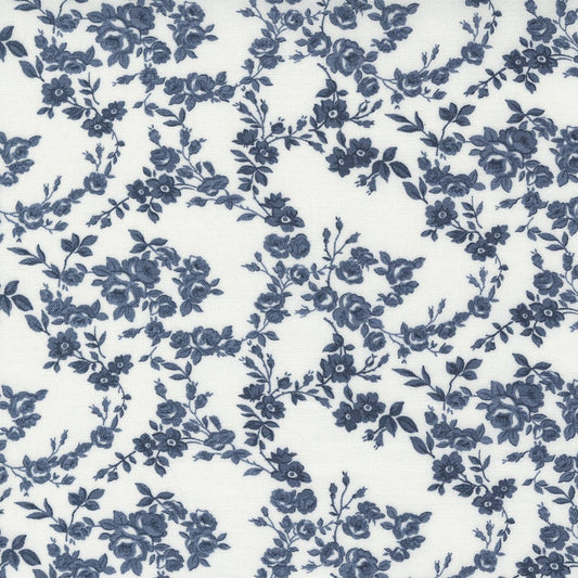 Nantucket Summer Quilt Fabric Navy 55263 23 by Camille Roskelley for Moda Fabrics - Jammin Threads