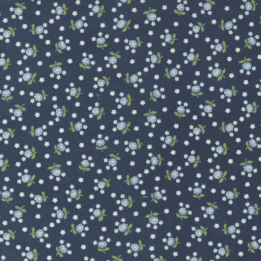 Nantucket Summer Quilt Fabric Navy 55266 13 by Camille Roskelley for Moda Fabrics - Jammin Threads