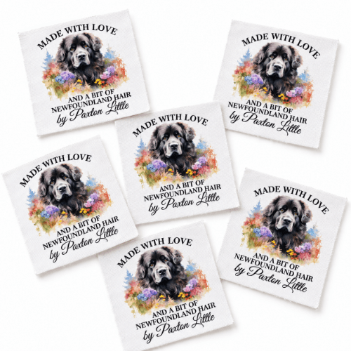 Newfoundland Dog Personalized Quilt Labels – Made with Love & Dog Hair - Jammin Threads