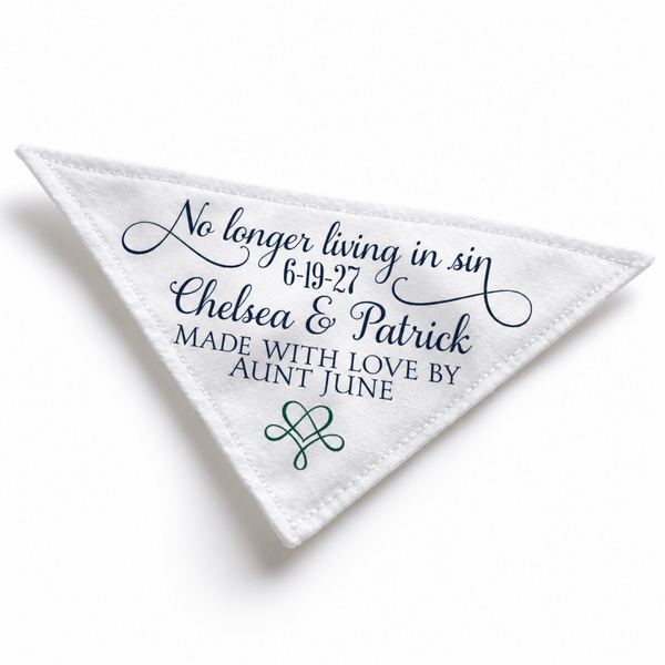 wedding quilt label