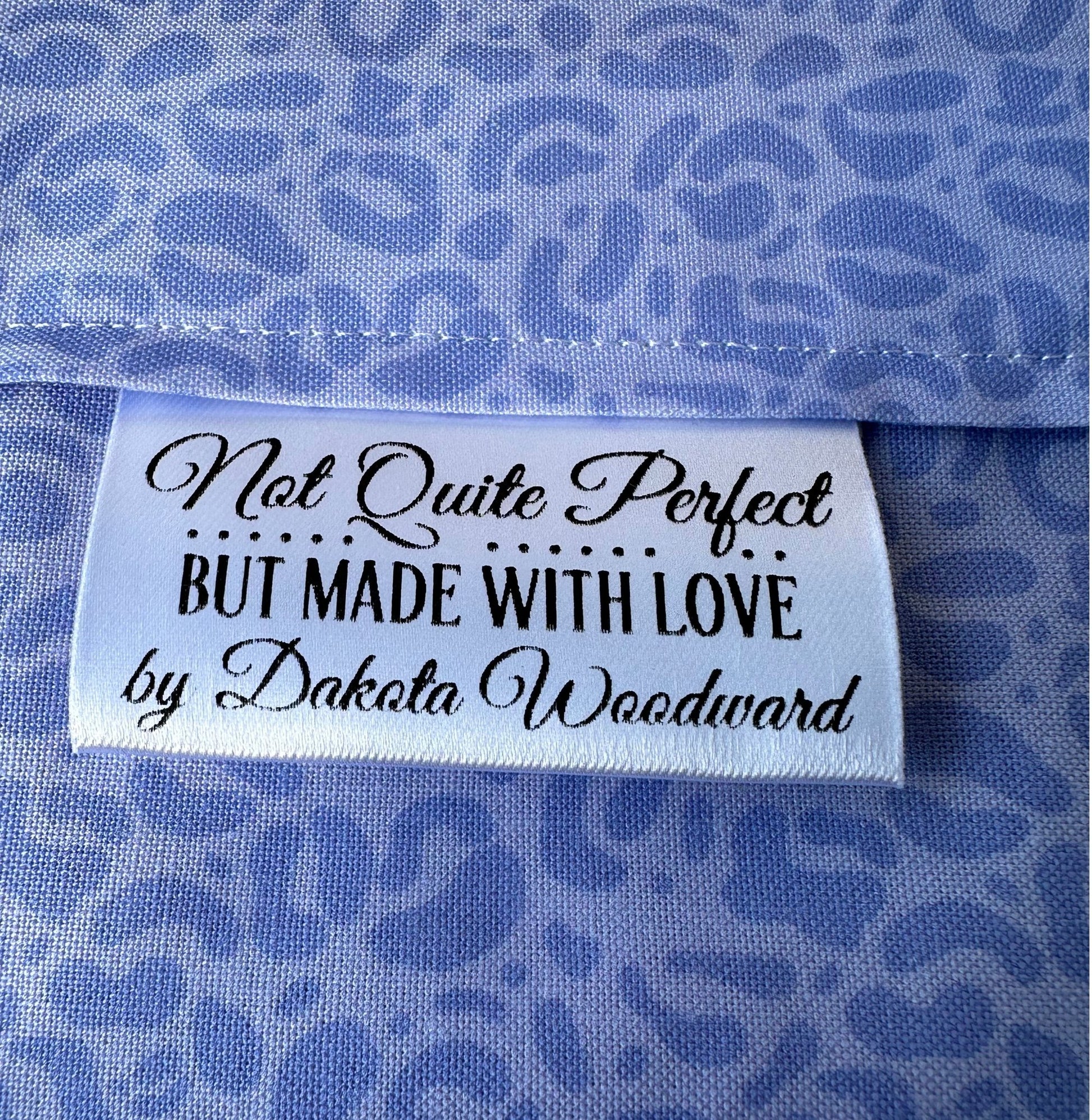 Not Quite Perfect, but Made With Love. Satin Labels and Tags - Jammin Threads