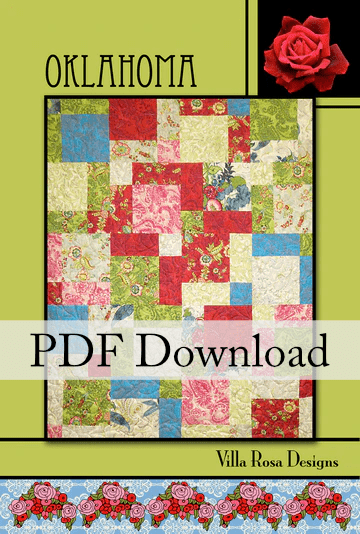 Oklahoma Quilt Pattern by Villa Rosa Designs. Fat Quarter friendly. Beginner friendly - Jammin Threads