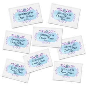 Ornate Personalized Handmade By Quilt Label with Maker Name and Year - Jammin Threads