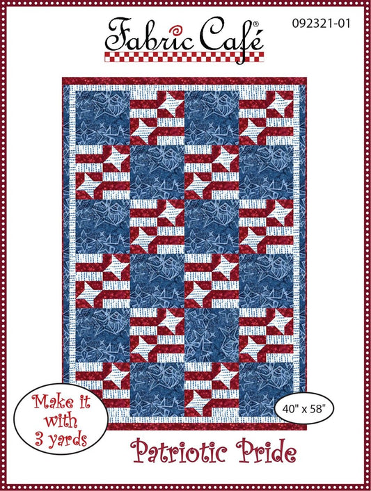 Patriotic 3 - Yard Quilt Pattern by Fabric Cafe - Jammin Threads