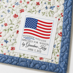 Patriotic Quilt Label - Cotton or Polyester - Jammin Threads