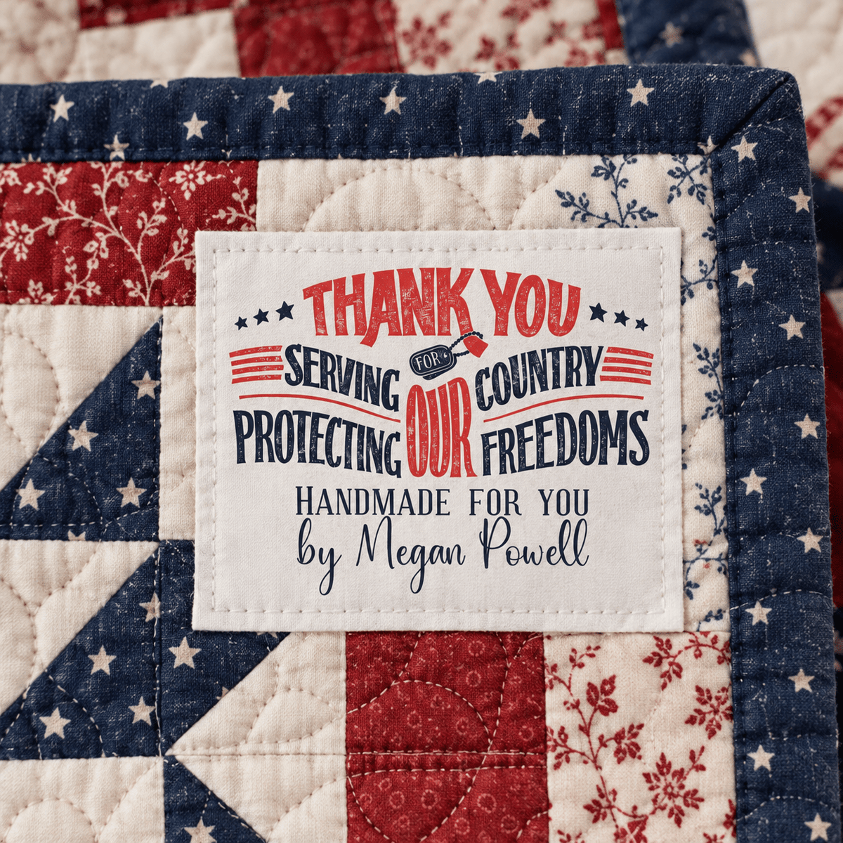 Patriotic Quilt Labels – Thank You for Your Service - Jammin Threads
