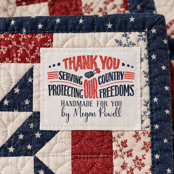 Patriotic Quilt Labels – Thank You for Your Service - Jammin Threads
