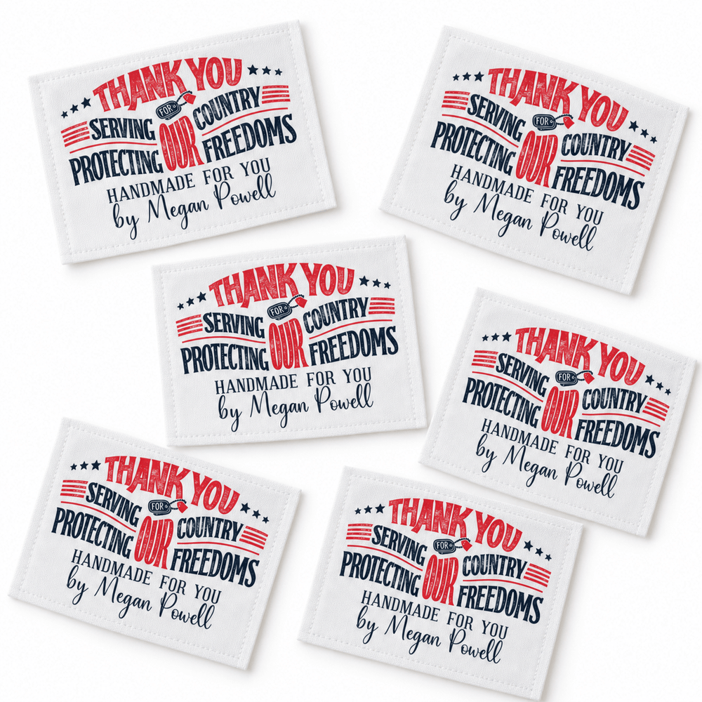 Patriotic Quilt Labels – Thank You for Your Service - Jammin Threads