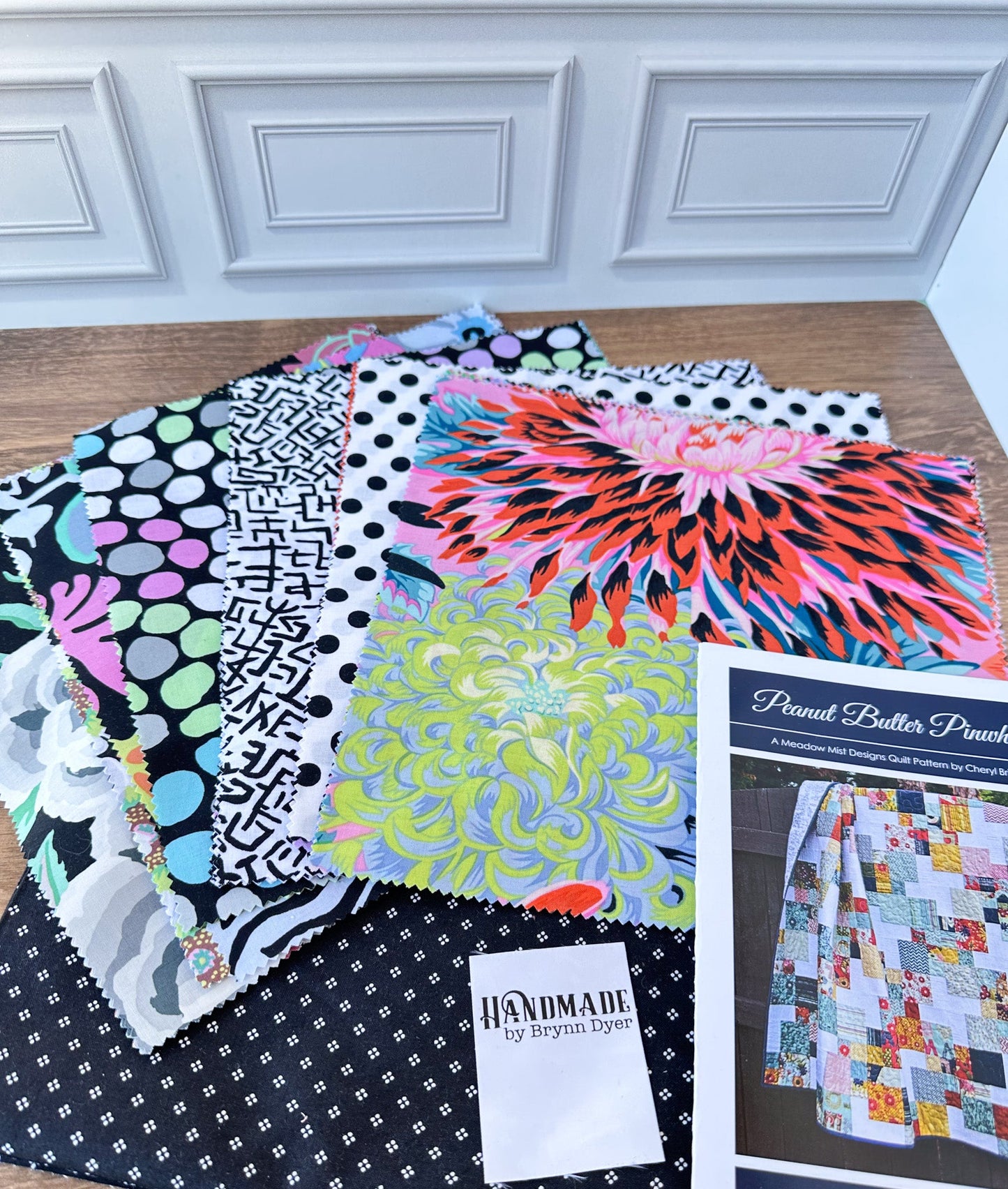 Peanut Butter Pinwheel Quilt Kit featuring Kaffe Classics Plus - Jammin Threads