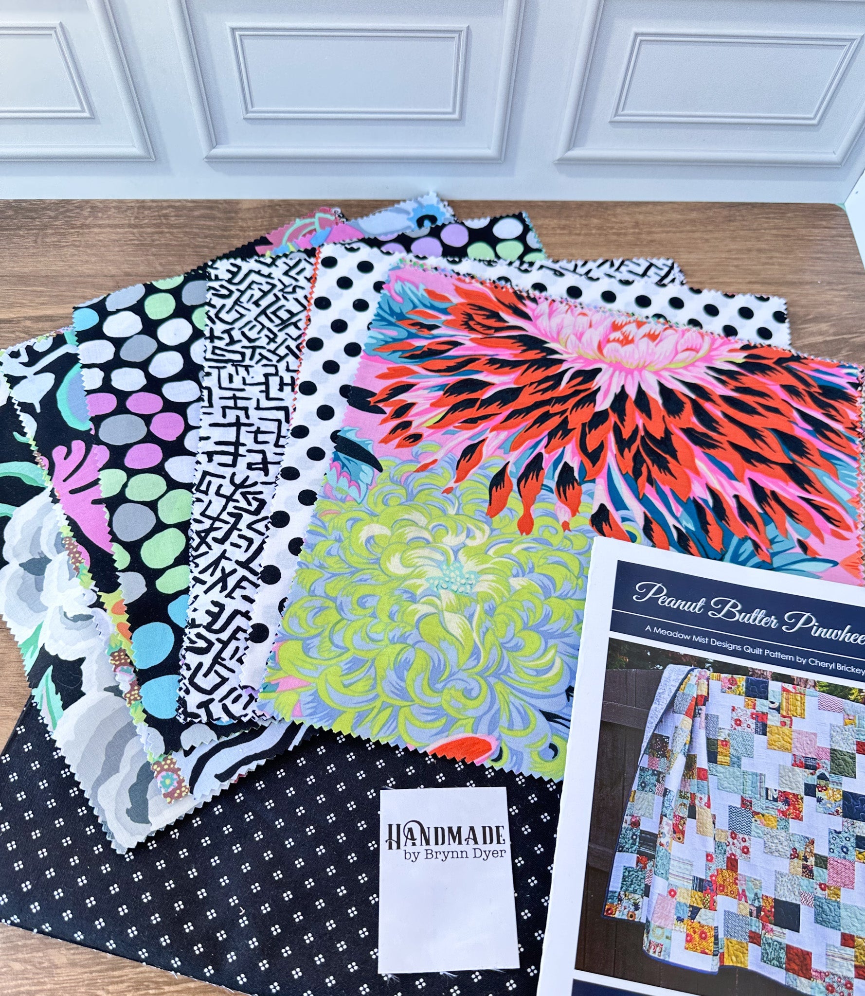 Peanut Butter Pinwheel Quilt Kit featuring Kaffe Classics Plus - Jammin Threads