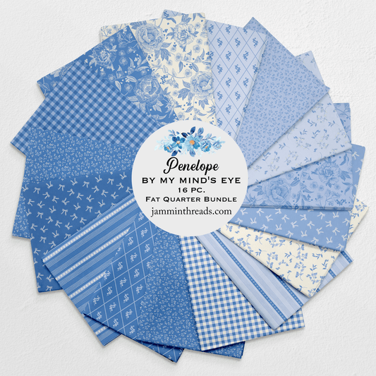 Penelope • 16 pc Fat Quarter Bundle • My Mind’s Eye for Riley Blake • Curated by Jammin’ Threads - Jammin Threads