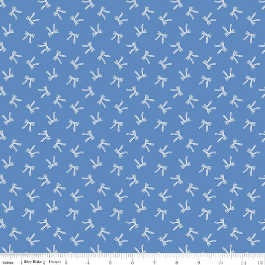 Penelope Quilt Fabric Bows C16643 - BLUE by My Mind's Eye for Riley Blake Designs - Jammin Threads
